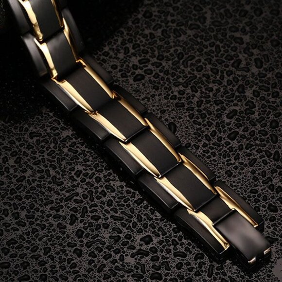 Titanium Magnetic Ion Therapy Lymphatic Health Chain Link Bracelet Weight Loss - Picture 2 of 7